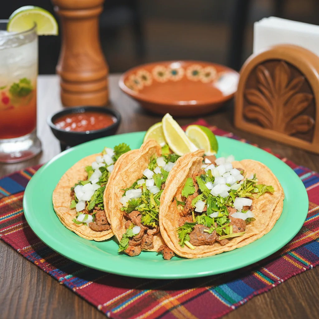 Tacos (Res, Adobada, Pollo, o Carnitas) | Beef, Marinated Pork, Chicken, or Carnitas